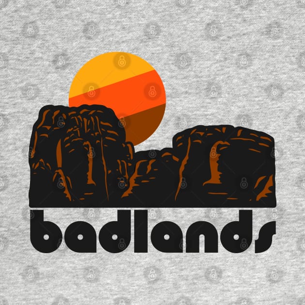 Retro Badlands ))(( Tourist Souvenir National Park Design by darklordpug